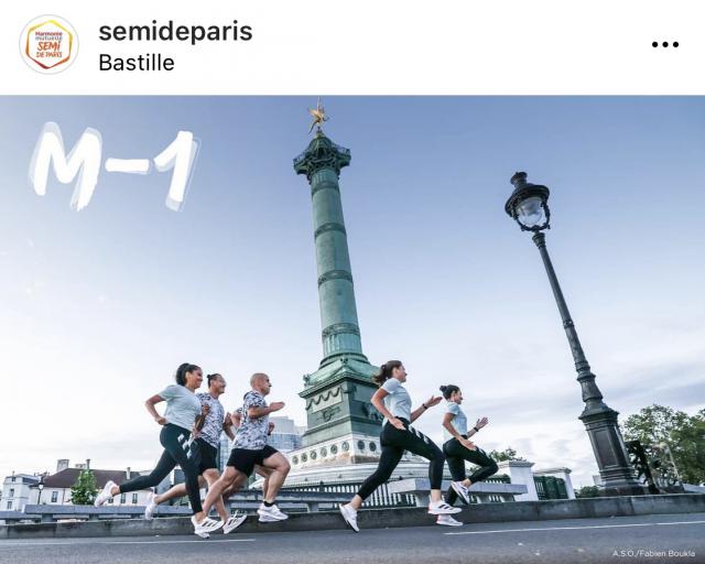 M-1 avant le départ de la course